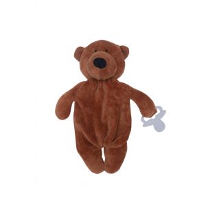 Wooly Organic - Teddybär mit Schnullerhalter