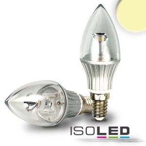 ISOLED-Kerze E14 klar, warmweiss  4W