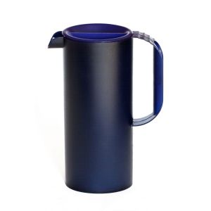 BIOFACTUR Saftkanne mit Deckel indioblau aus Biokunststoff