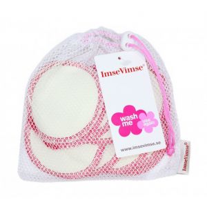 Imse Vimse pads aus Biobaumwolle mit rosa Rand