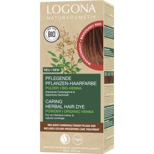 Logona Pflanzen-Haarfarbe Pulver - Mahagonirot - 100g