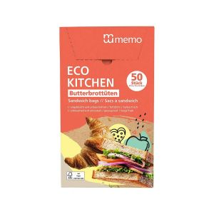 MEMO Sandwichbeutel, ungebleicht und unbeschichtet, FSC Fasern 50 Stk