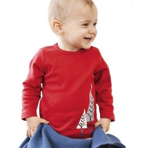 Living Crafts Baby Langarm-Shirt 100% Bio-Baumwolle rot