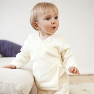 Living Crafts Baby Wickel-Jacke Bio-Baumwolle natur