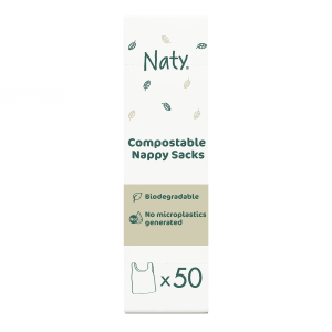 Naty petits sacs pour couches 100% biodégradable - 50 pcs dès 5 paq = 10% rabais