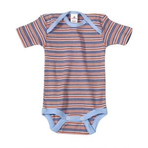 Living Crafts Baby Kurzarm-Body 100% Bio-Baumwolle gestreift  AKTION 20%