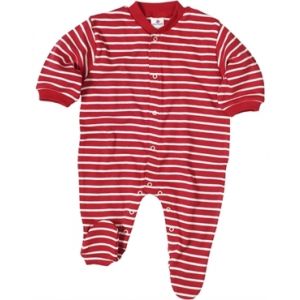 Living Crafts Pyjama aus 100% Bio-Baumwolle rot gestreift