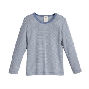 Living Crafts Langarm-Hemd natur/blau gestreift