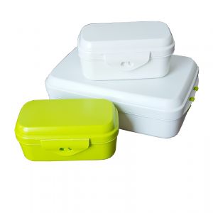 Biodora Lunchbox Bento Trioboxen grün + weiss