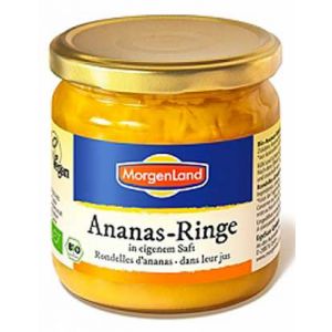 Morgenland Ananas Ringe im Fruchtsaft - 350g im Glas