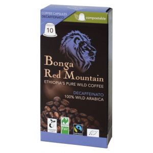 Original Food Kaffekapseln Decaffeinato Bonga Red - 10 Kapseln Bio + Fairtrade