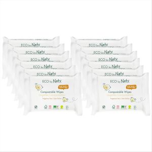 Naty lingettes boîte mensuelle sensitive sans parfum - pour le voyage - 100% compostable - 20 pcs | 15% rabais