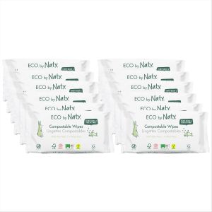 Naty lingettes boîte mensuelle sensitive avec Aloe Vera - 100% compostable - 56 pcs | 15% rabais