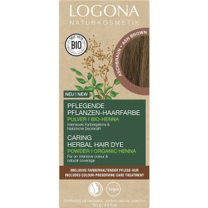 Logona Pflanzen-Haarfarbe Pulver - Aschbraun 100g