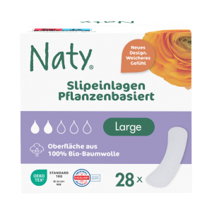 Naty Slipeinlagen gross 100% kompostierbar  32 Stk - 10% Rabatt ab 5 Pack