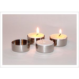 Bio-Kerzen Edelstahl-Halter für Teelichter - 1Stk.