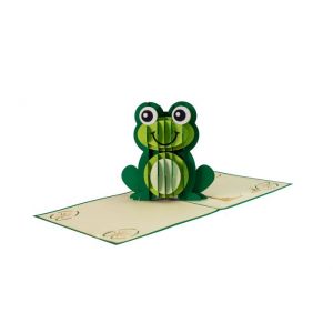 Hervorragend - 3D Pop-up Karte - Frosch Good Luck