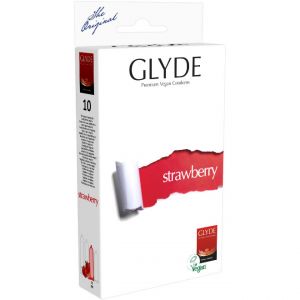 Glyde Ultra Kondome "Strawberry" Naturkautschuk 10 Stk