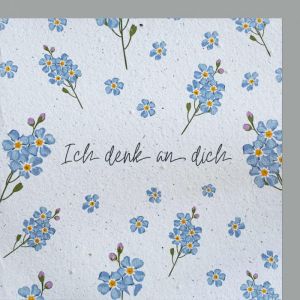 Hervorragend - Growing Paper Karte - Vergissmeinnicht