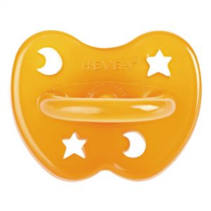 Hevea tétine ronde lune&étoile 0 - 3 mois