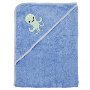 Imse Vimse Badetuch mit Kapuze - "Blauer Oktopus"