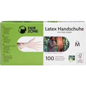 Fair Zone - Einweg Latex Handschuhe - 100 Stk