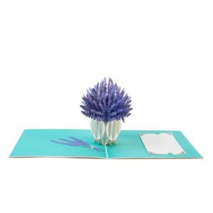 Hervorragend - 3D Pop-up Karte - Lavendel