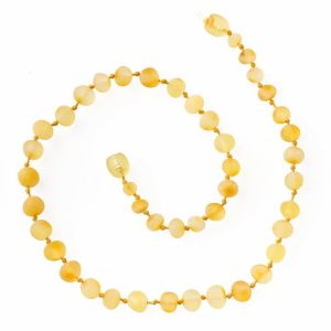 Collier d'ambre lemon non poli