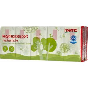 Memo Taschentücher Recycling extra soft, 4-lagig 15 x 10 Stk