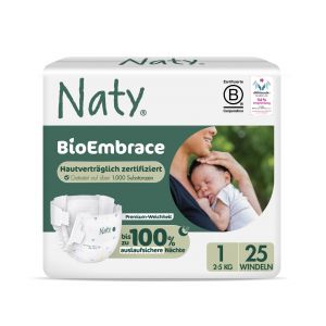 Naty BioEmbrace-Windel Gr. 1 New Born 2 - 5 kg - 25 Stk/Pack