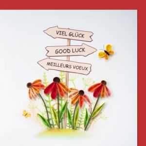 Hervorragend - Papier Quilling Karte - Wegweiser