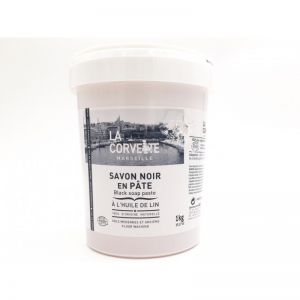EcoConseils Schwarze Seifenpaste mit Leinöl - 1kg