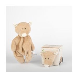 Wooly organic doudou BIO avec accroche-tétine teddy