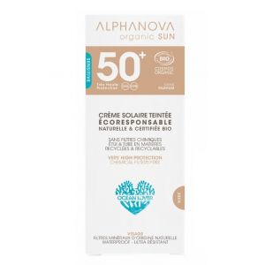 Alphanova bio Sonnencreme hypoallergen fürs Gesicht für sensible Haut - hoher Lichtschutzfaktor LSF 50+- 50ml