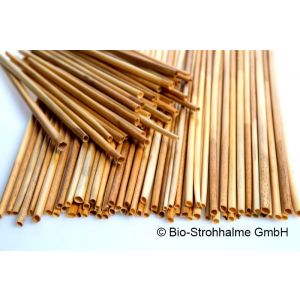 Bio Strohhalme Original Natur-Strohhalme 20cm - PLA-Tüte zu ca. 35 Stk.