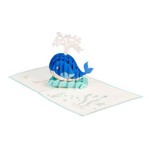 Hervorragend - 3D Pop-up Karte - Wal Happy Birthday