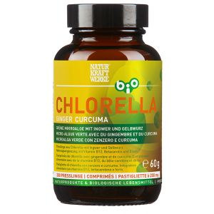 NaturKraftWerke Chlorella Ginger Curcuma Bio CH 300 Presslinge  60g